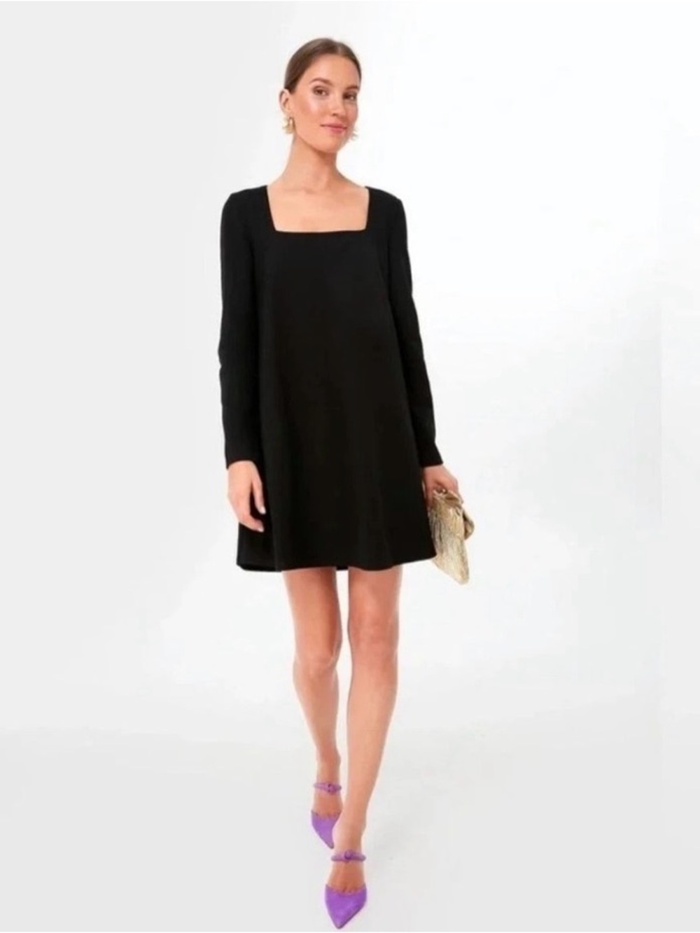 Tuckernuck black dress Middleton style long sleeve mini